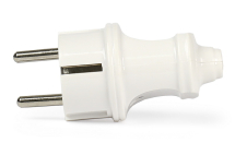 Вилка прямая 10А с/з, белый Smartbuy