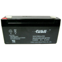 Аккумулятор 6V 3,3Ah Casil свинцово-кислотный (CA633; размер: 125x34x60мм)
