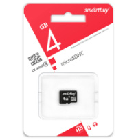Карта памяти micro SD 4Gb SmartBuy class 4 без адаптера