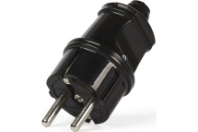 Вилка прямая 10А с/з, черный Smartbuy Вилка прямая 10А с/з, черный Smartbuy