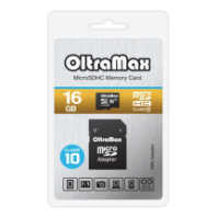 Карта памяти micro SD 16Gb OltraMax class 10 с адаптером