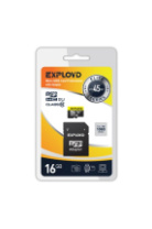Карта памяти micro SD 16Gb Exployd class 10 UHS-1 Elite с адаптером