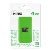 Карта памяти micro SD 4Gb Mirex class 10 без адаптера