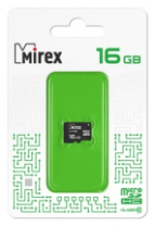 Карта памяти micro SD 16Gb Mirex class 10 без адаптера