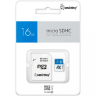 Карта памяти micro SD 16Gb SmartBuy BLUE class 10 с адаптером UHS Карта памяти micro SD 16Gb SmartBuy BLUE class 10 с адаптером UHS