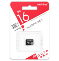 Карта памяти micro SD 16Gb SmartBuy class 10 UHS-I  без адаптера
