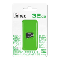 Карта памяти micro SD 32Gb Mirex class 10 без адаптера