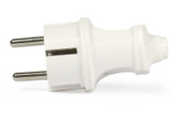 Вилка прямая 10А с/з, белый Smartbuy