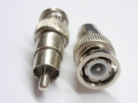 Разъемы, штекера, соединители - BNC (папа) - RCA (папа) металл Разъемы, штекера, соединители - BNC (папа) - RCA (папа) металл